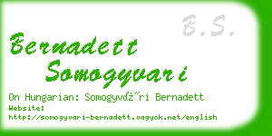 bernadett somogyvari business card